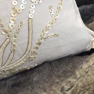 Hand Embroidered Mother of Pearl Cushion Designs