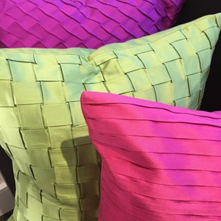 Pleated Cushions in Bright Colours